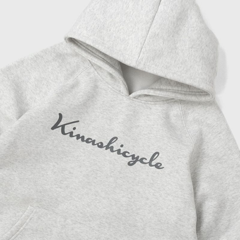 フルジップ肉厚パーカー 自転車ロゴ セール】【CLEL】Heavy Weight Logo Embroidered Full-Zip Hoodie