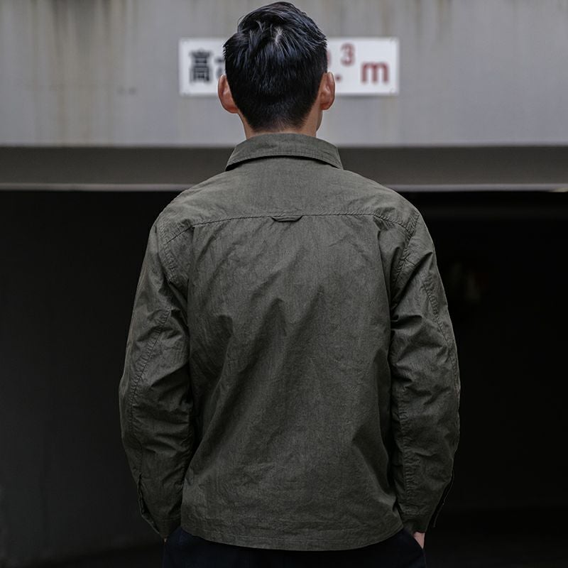 ササフラス カバーオール L 黒 ロクヨン ガーデニングポケット付きカバーオール ササフラス WHOLE HOLE JACKET