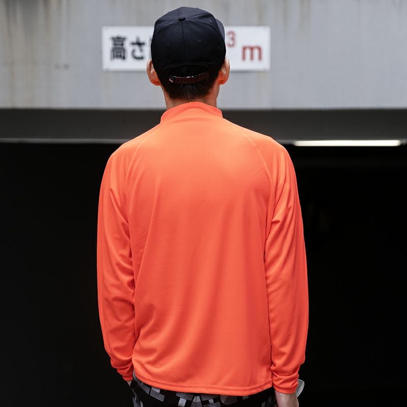 【新品・未試着】木梨サイクル ゴルフ モックネック長袖 蛍光オレンジ XL モックネック長袖(蛍光） | 木梨サイクル