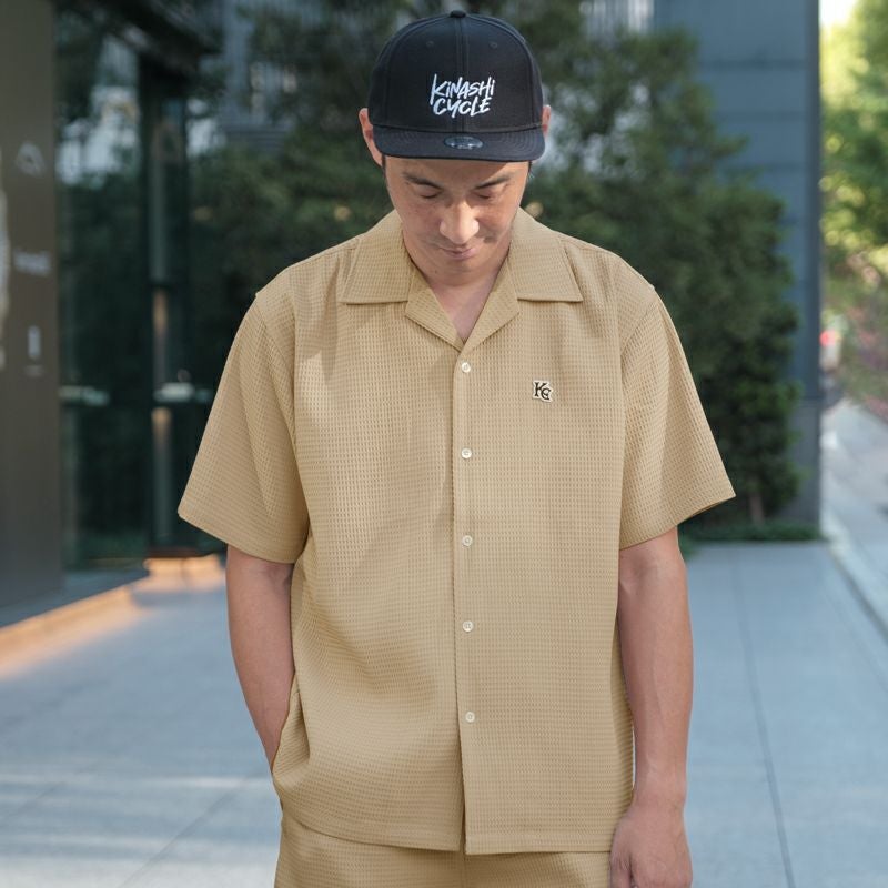 【てんはる】KINASHI CYCLE セットアップ美品シャツS・パンツM ワッフルセットアップ | 木梨サイクル