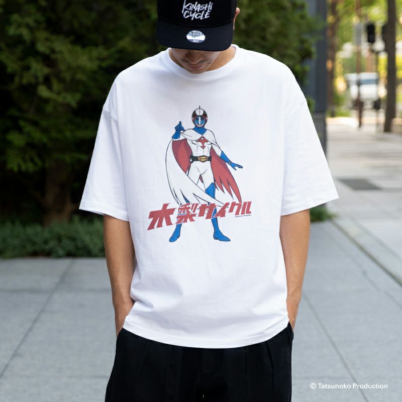 木梨サイクル×ガッチャマン Tシャツ Lサイズ 白 Tシャツ（ガッチャマン×木梨サイクル） | 木梨サイクル
