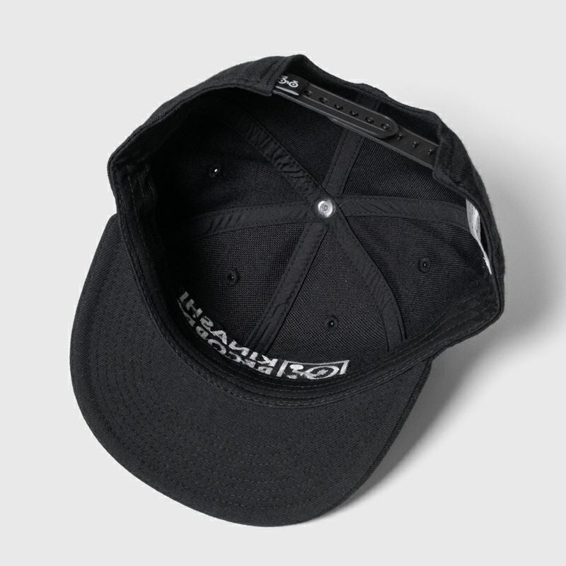 【極美品】店舗限定 木梨サイクル スナップバックキャップ オールブラック スナップバックキャップ(木梨レコード2) | 木梨サイクル
