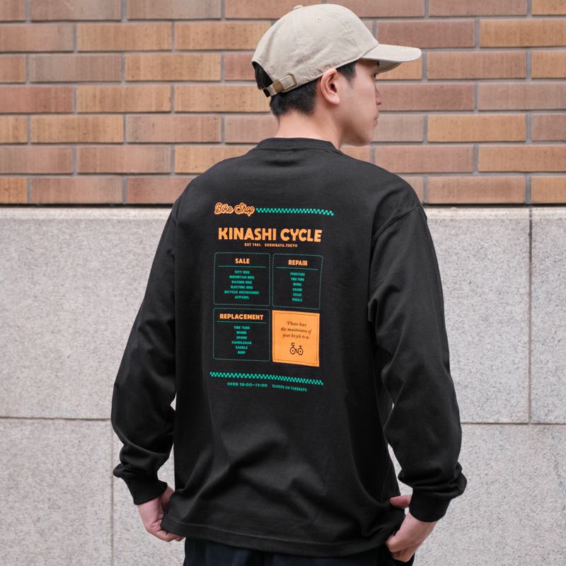 木梨サイクル　ロングTシャツ　未開封　Ｌサイズ黒　ショップメニュー ロングTシャツ（ショップメニュー） | 木梨サイクル