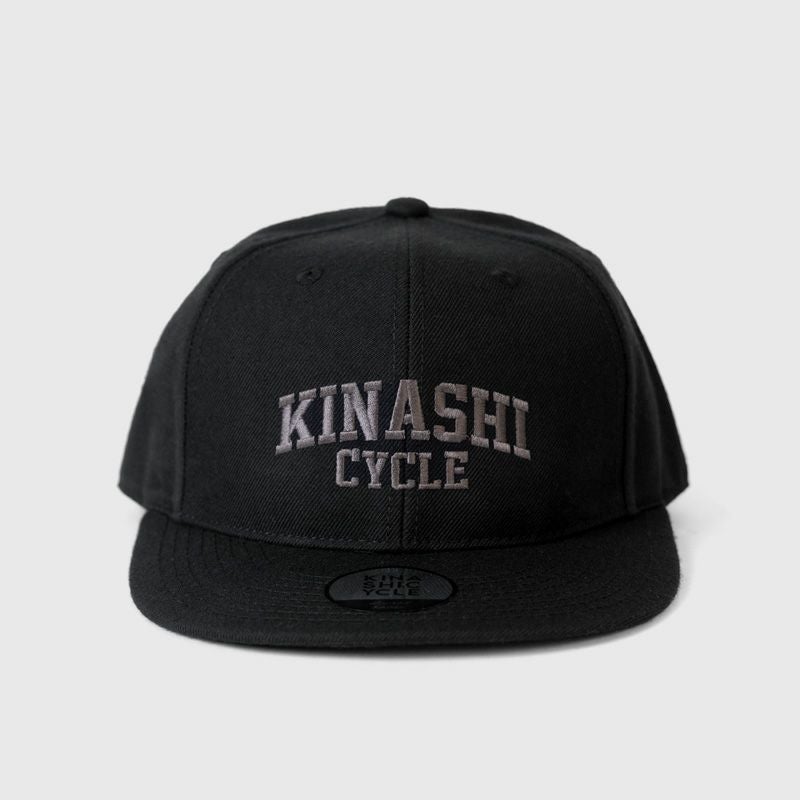 【極美品】店舗限定 木梨サイクル スナップバックキャップ オールブラック スナップバックキャップ（circle logo） | 木梨サイクル