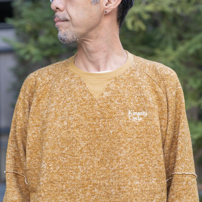ウール混裏毛切り替えクルーネック | 木梨サイクル