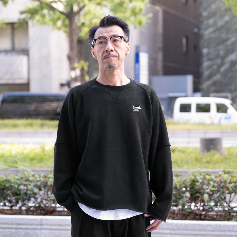 ウール混裏毛切り替えクルーネック | 木梨サイクル