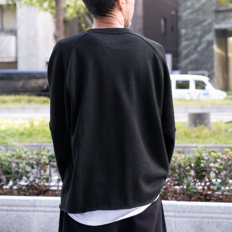ウール混裏毛切り替えクルーネック | 木梨サイクル