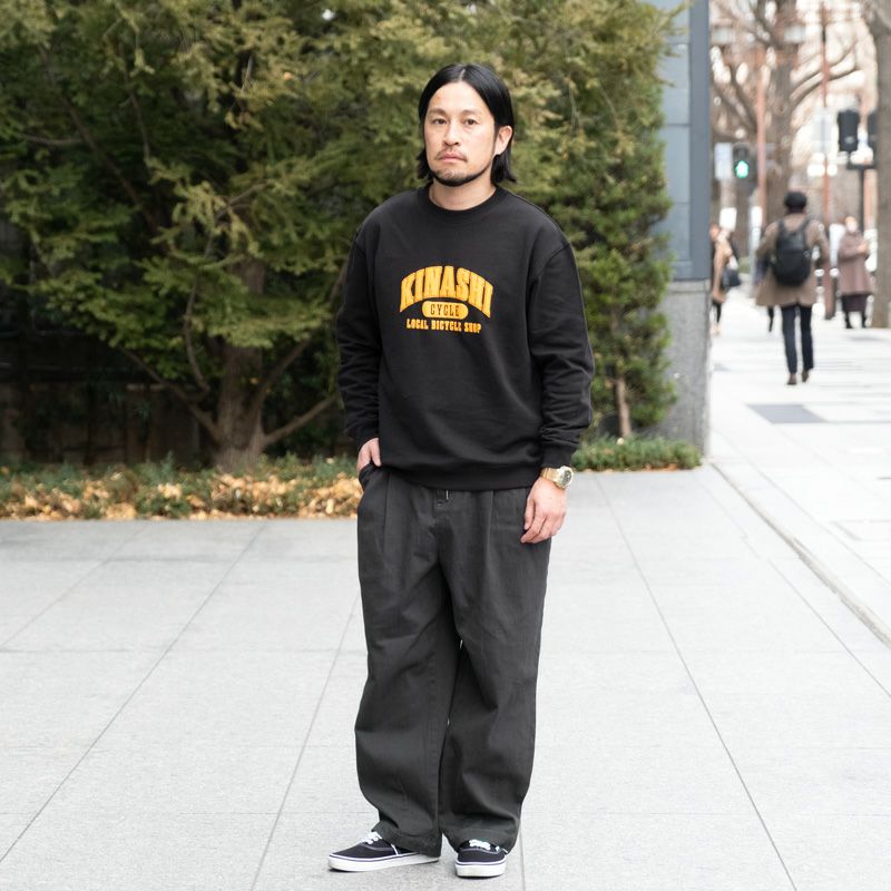 クルーネックスウェット（カレッジロゴ） | 木梨サイクル