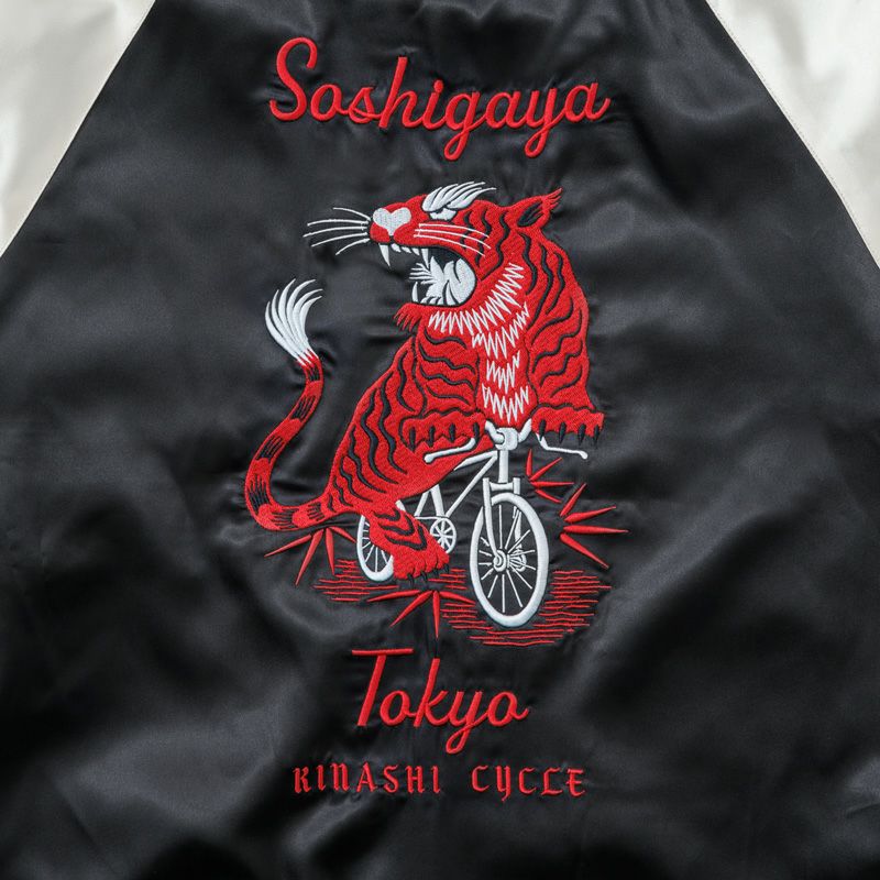 木梨サイクル スカジャン（Lサイズ） KINASHI CYCLE 木梨サイクル ブラック スカジャンフリース Lサイズ