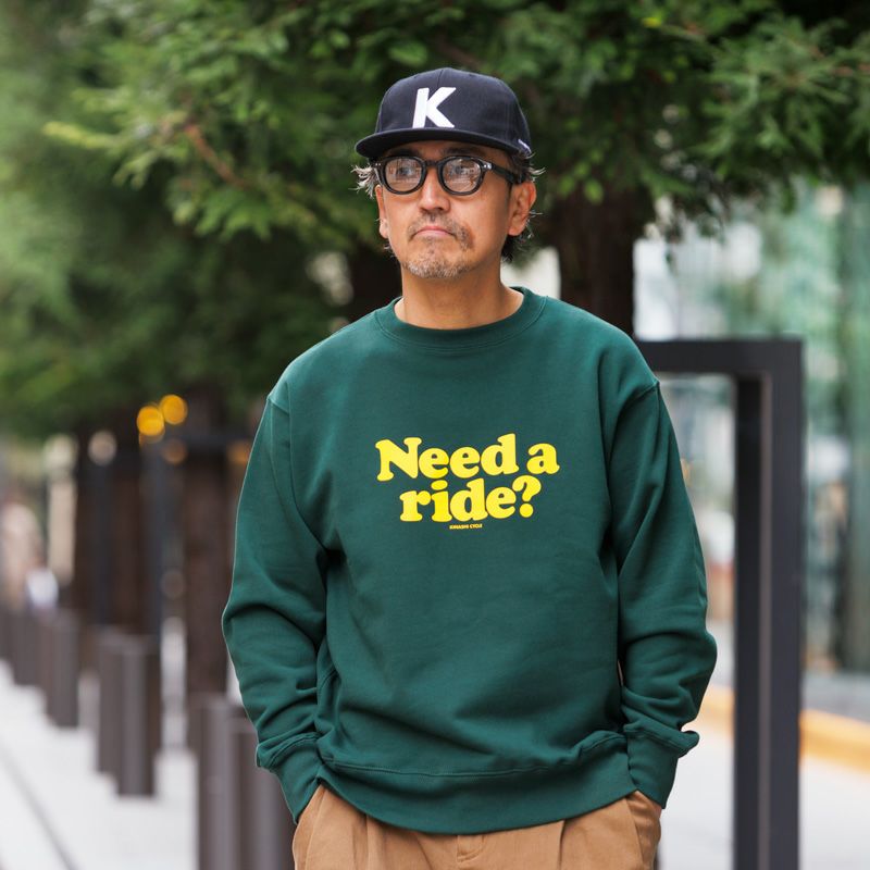 ⭐︎新品 完売品⭐︎ 木梨サイクル クルーネックスウェットサイクルショップ クルーネックスウェット（Need a ride?） | 木梨サイクル