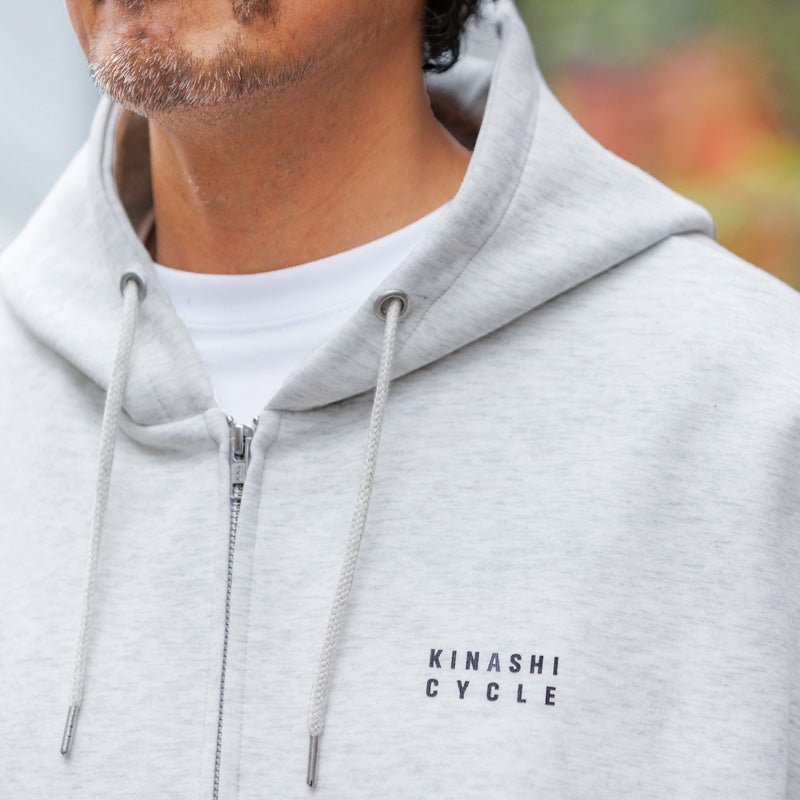 【KINASHI CYCLE】デカジップパーカー　Lサイズ　グレー　廃盤品 ZIPパーカー（サイクルショップ） | 木梨サイクル