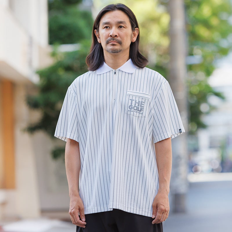 ファスナーストライプポロシャツ（THE GOLF） | 木梨サイクル