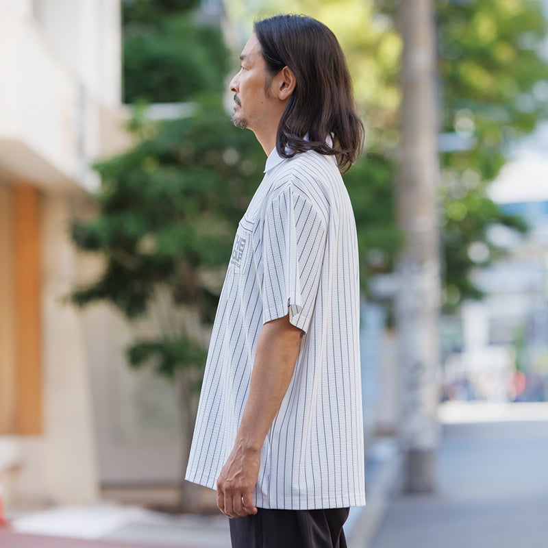 FLEX WE ME ストライプポロシャツ L ファスナーストライプポロシャツ（THE GOLF） | 木梨サイクル