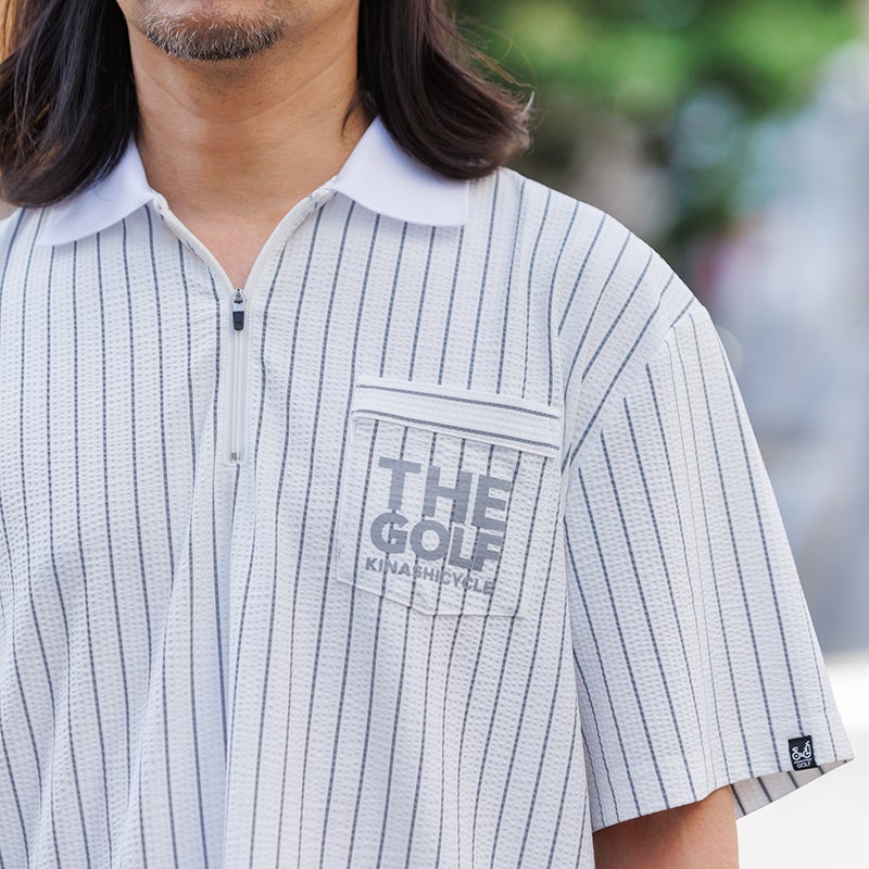 ファスナーストライプポロシャツ（THE GOLF） | 木梨サイクル