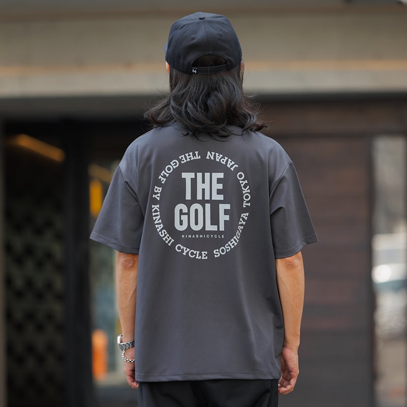 モックネックTシャツ（THE GOLF サークルロゴ） | 木梨サイクル